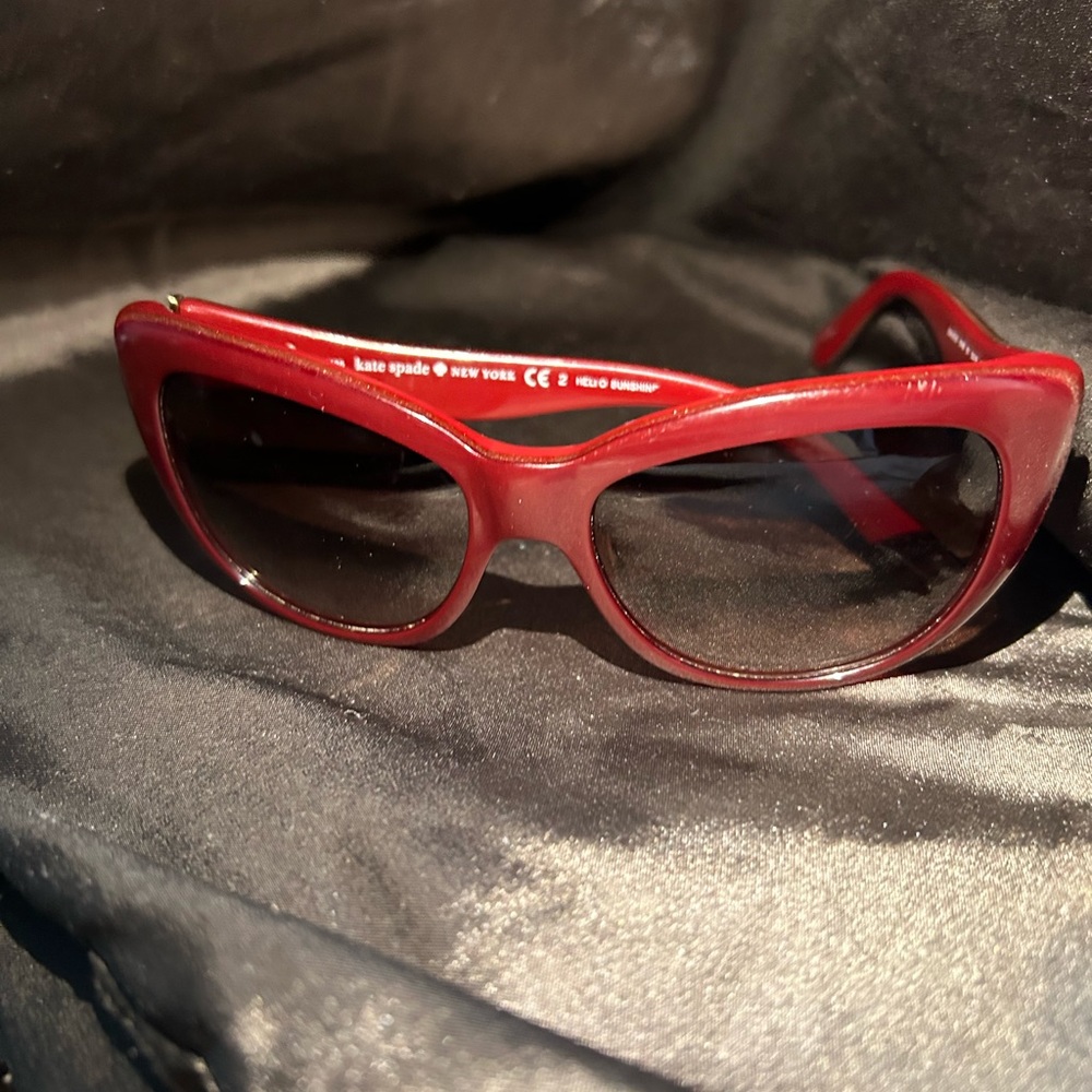 Red Kate Spade Cateye Sunglasses